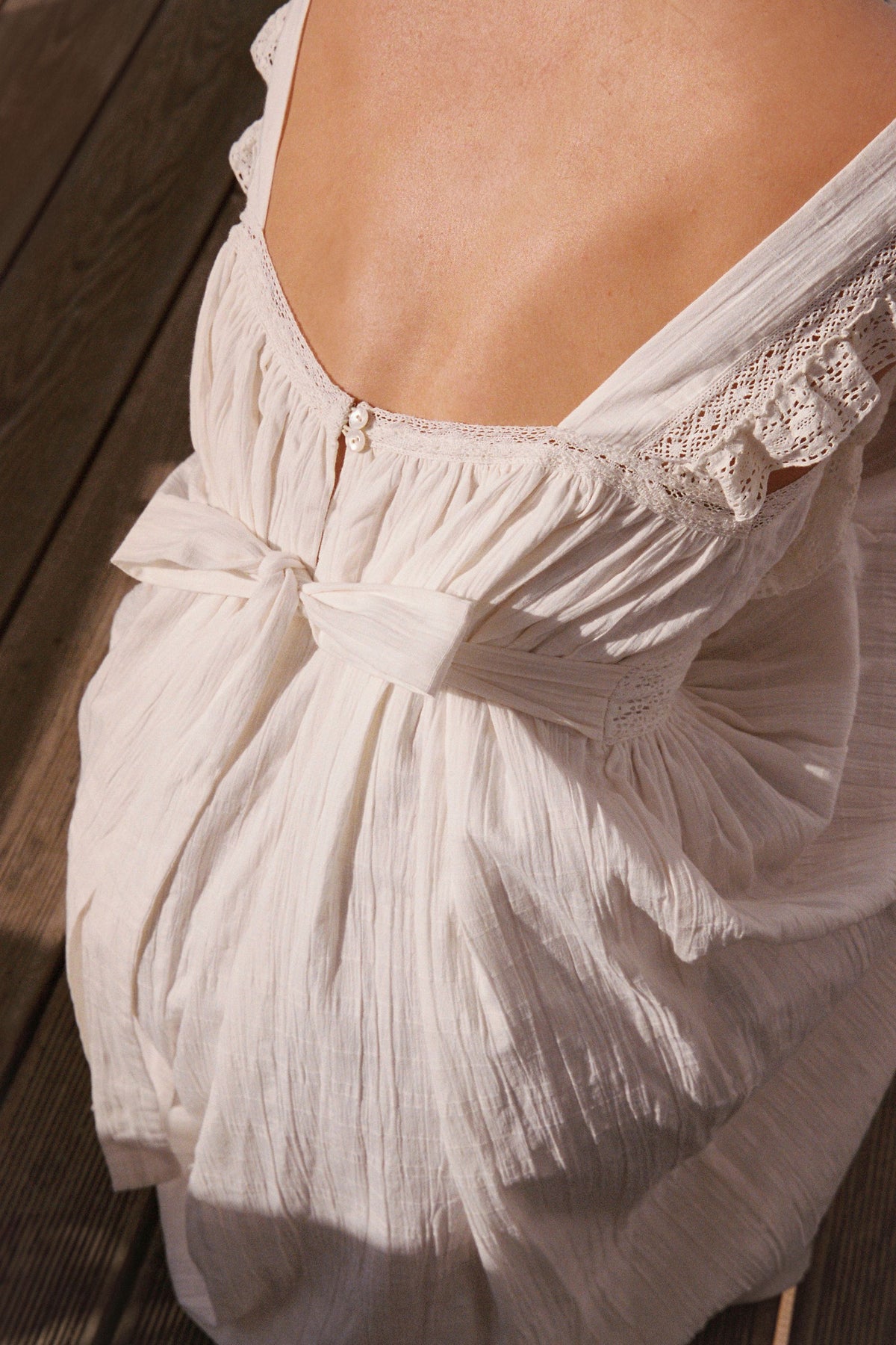 Sadie Pinafore Dress in Vintage Creme ~ Bespoke design