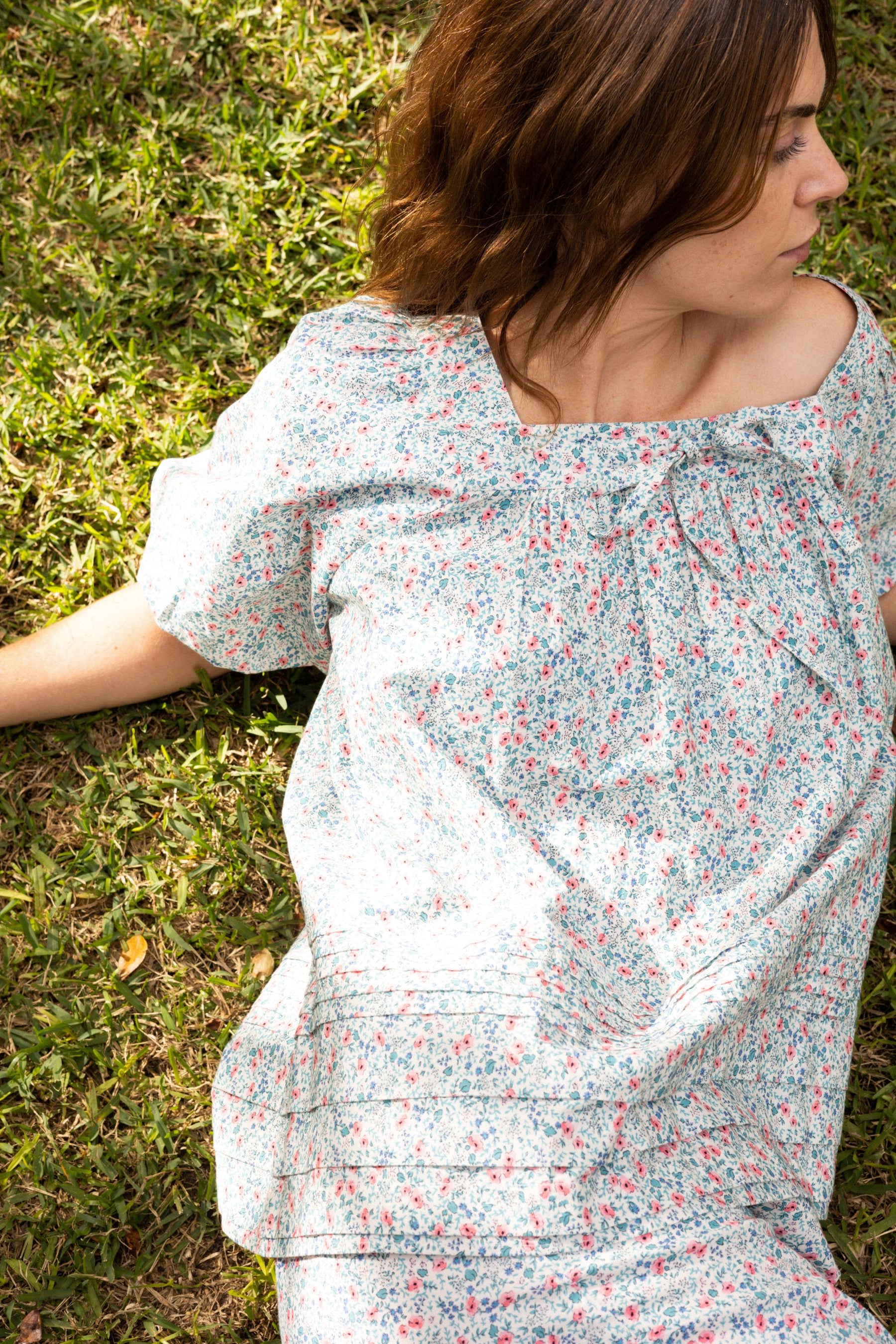 Celine Blouse in Cornflower Meadow
