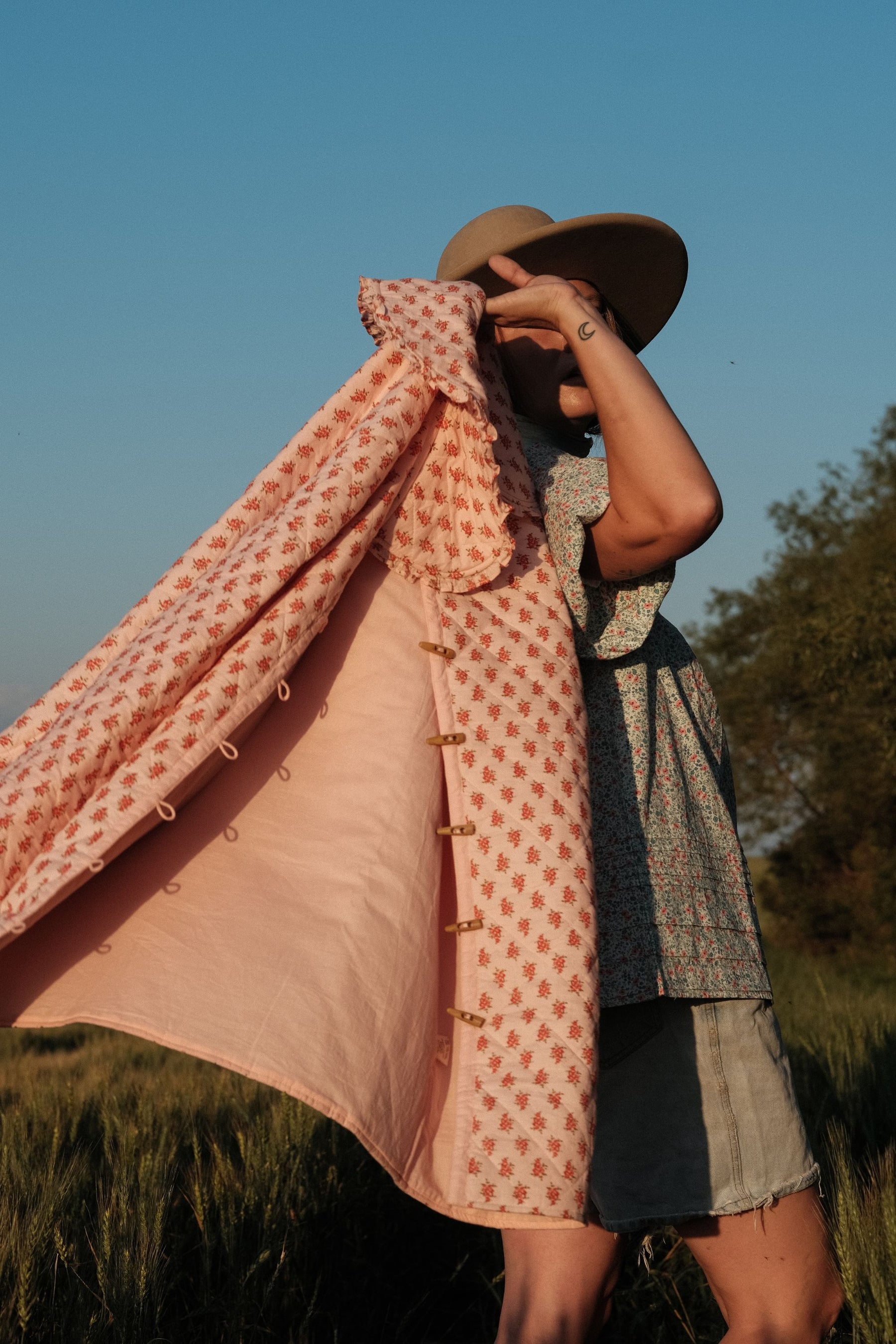 Montana Quilted Jacket in Strawberry Thistle