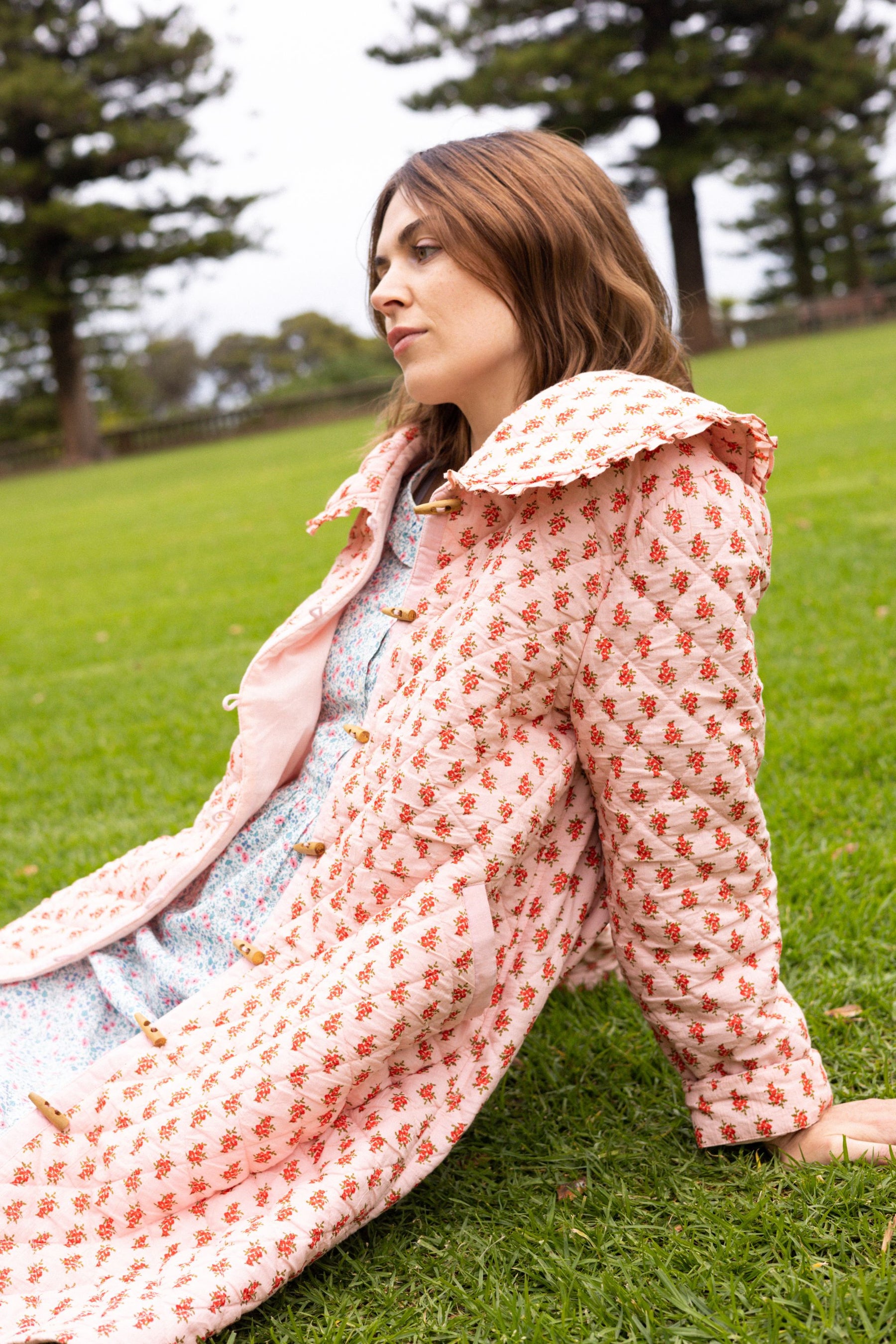 Montana Quilted Jacket in Strawberry Thistle