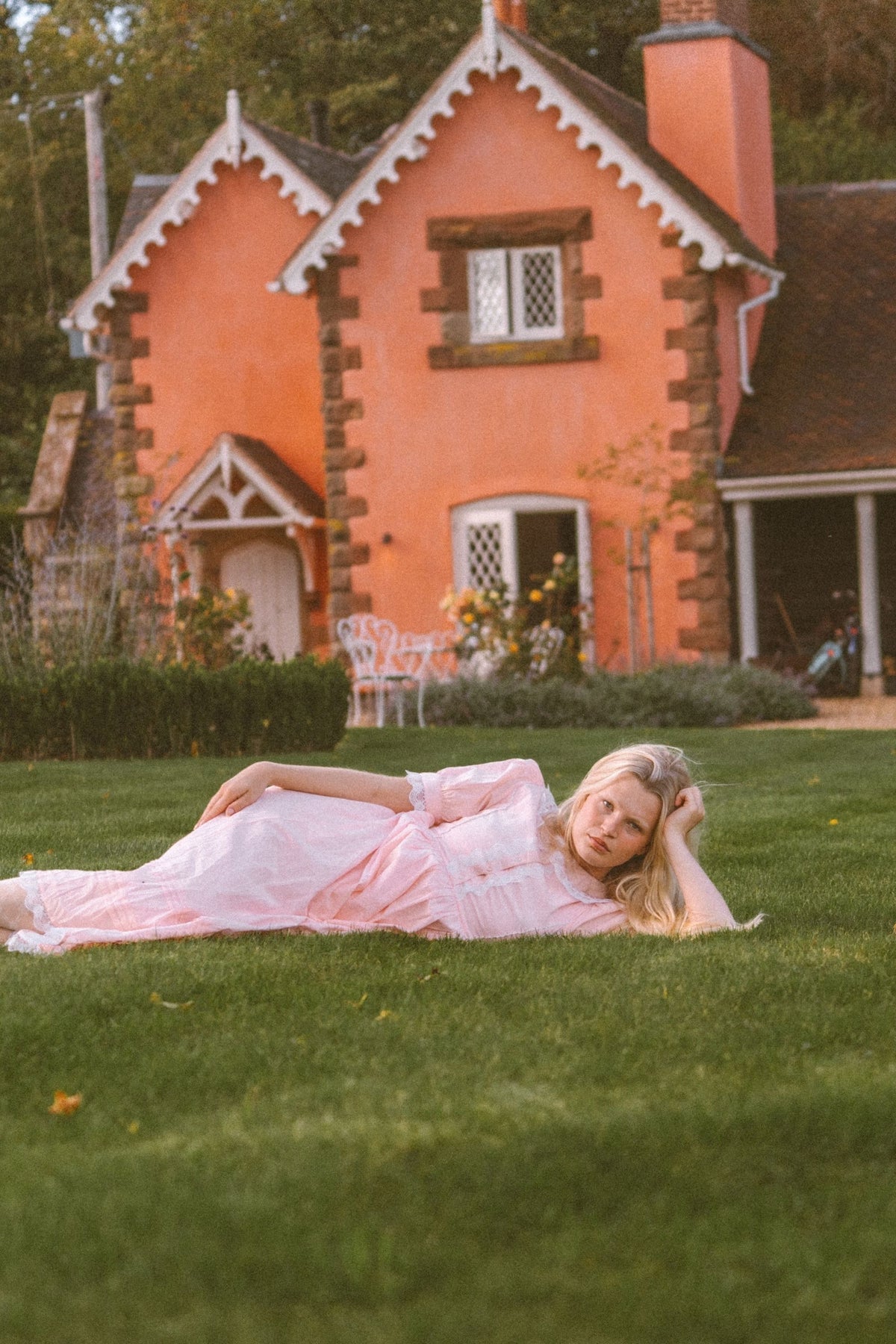 Cedar Cottage Bespoke Dress In Apple Pink