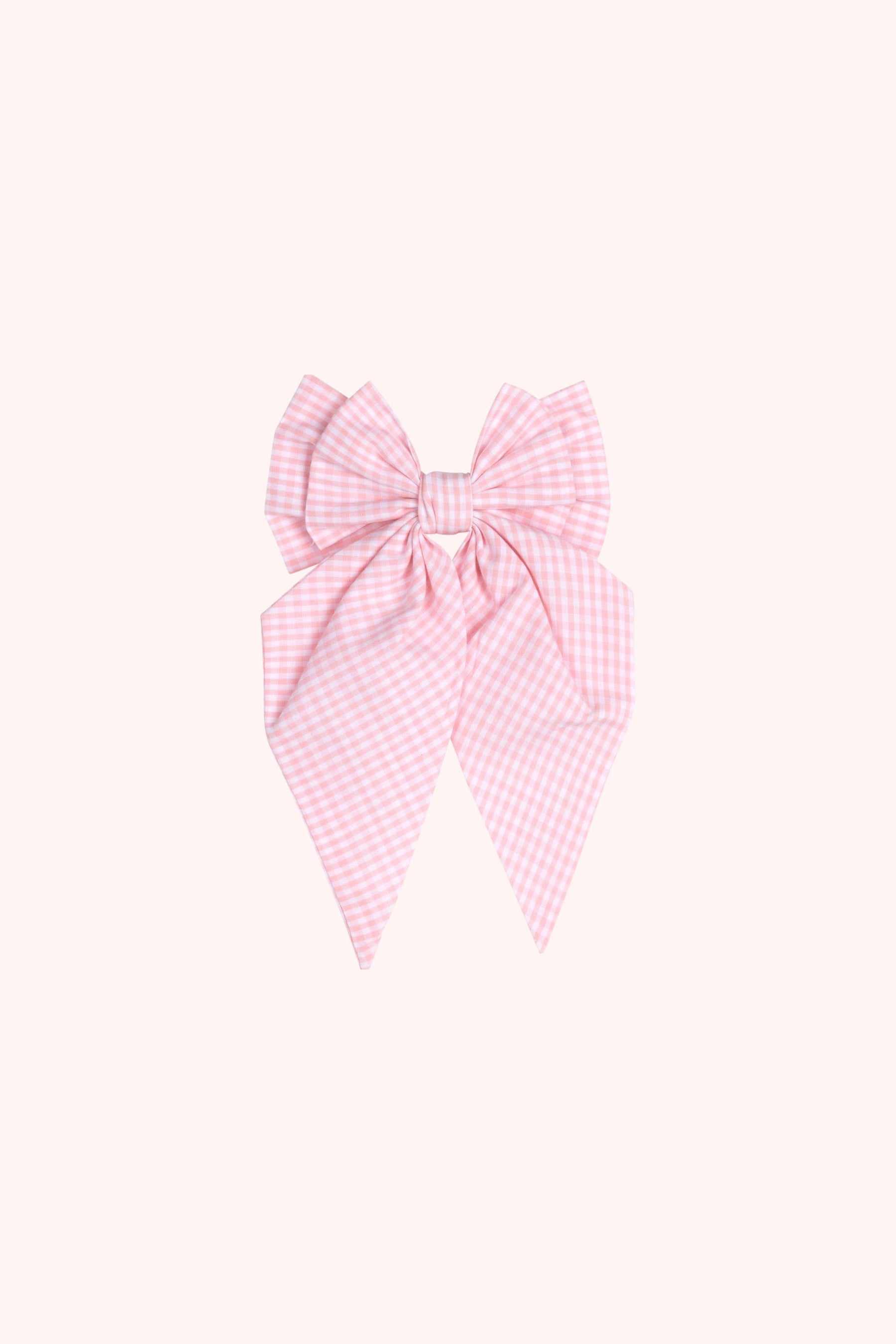 Oak Meadow Little Bow in Baby Pink Gingham