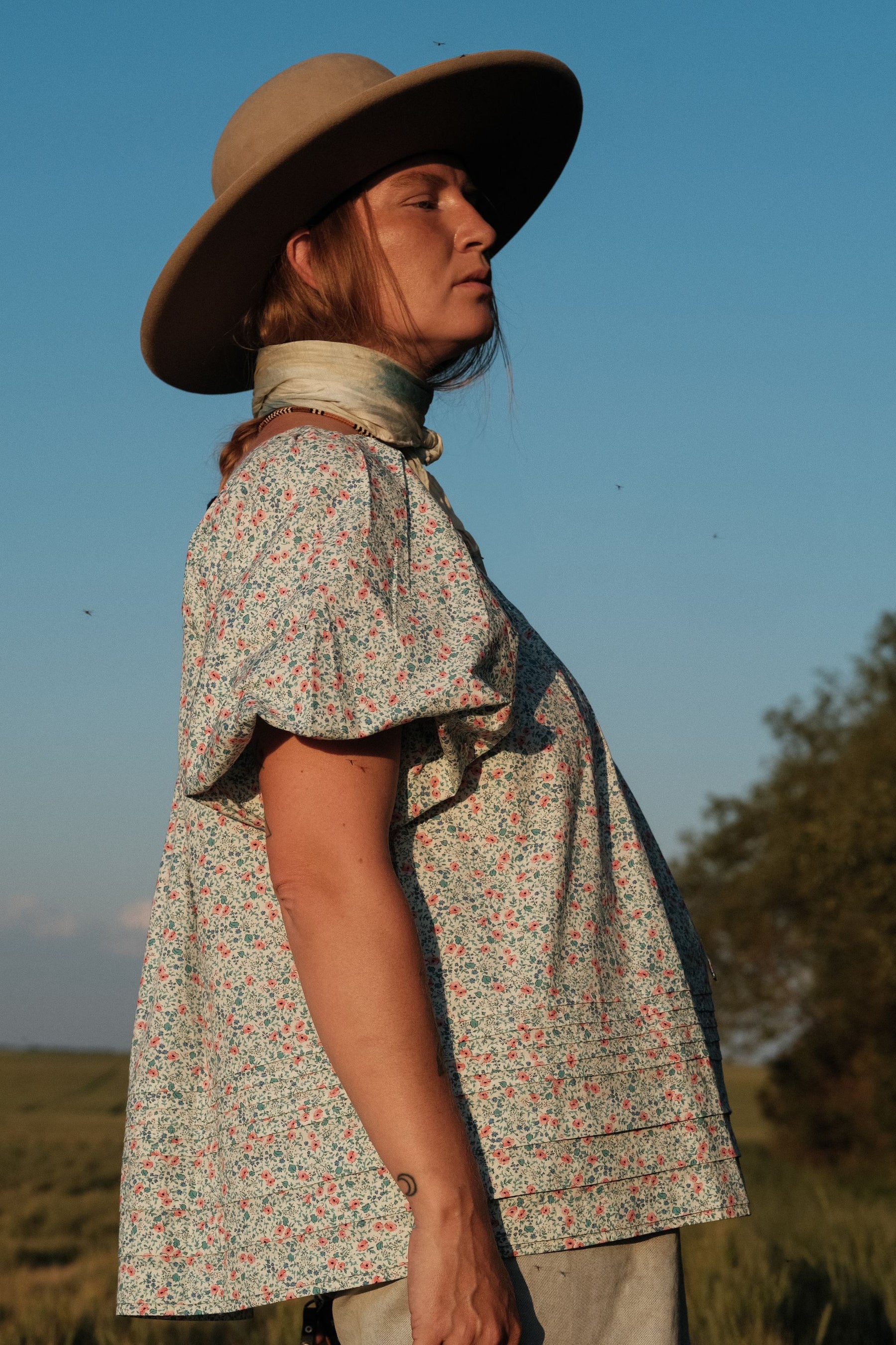 Celine Blouse in Cornflower Meadow