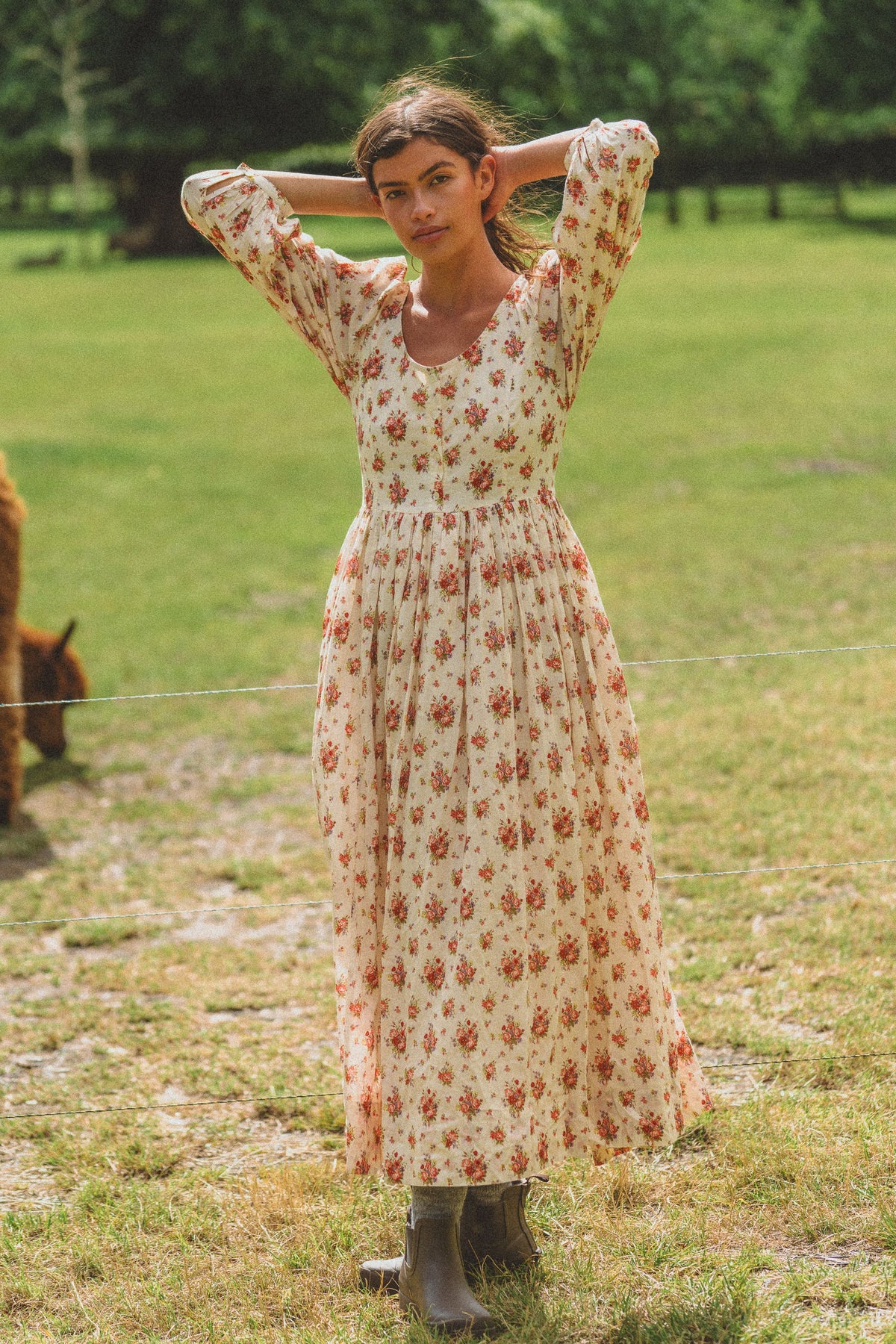 Harriet Winter Dress in Farmhouse Bloom