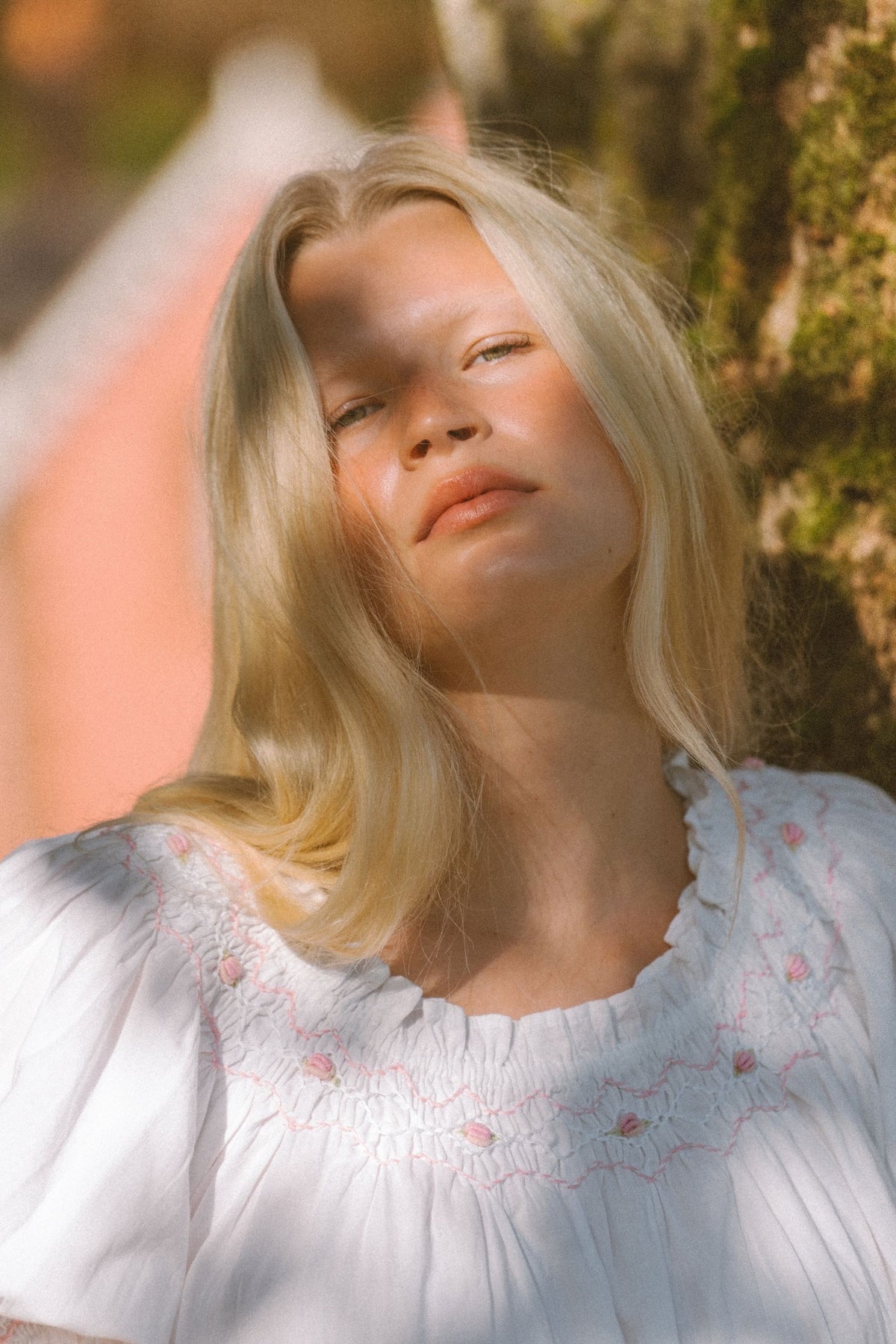 Elsie Smock Blouse In Cotton Poplin