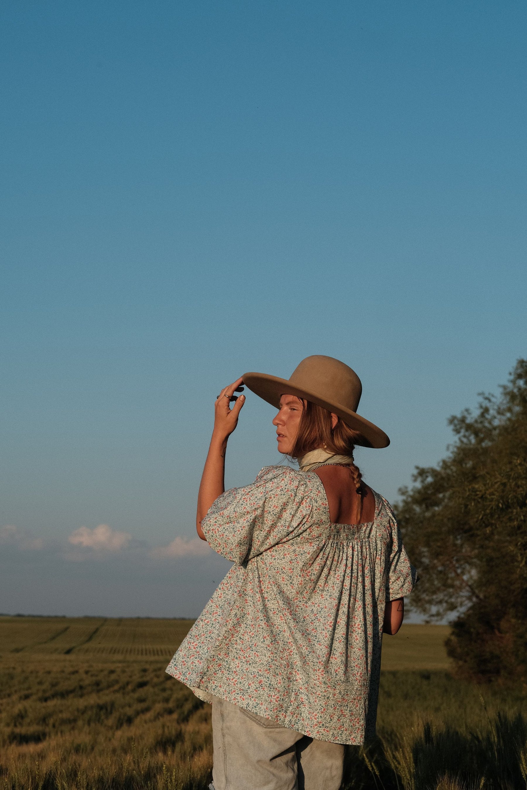 Celine Blouse in Cornflower Meadow