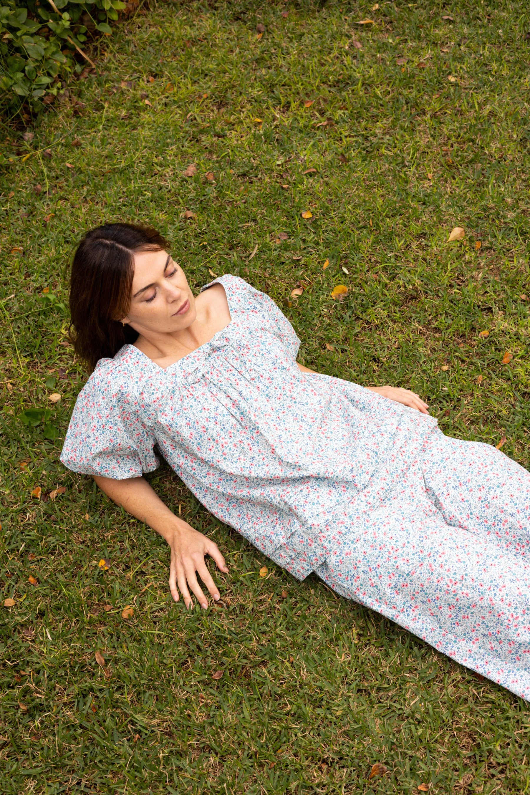 Celine Blouse in Cornflower Meadow