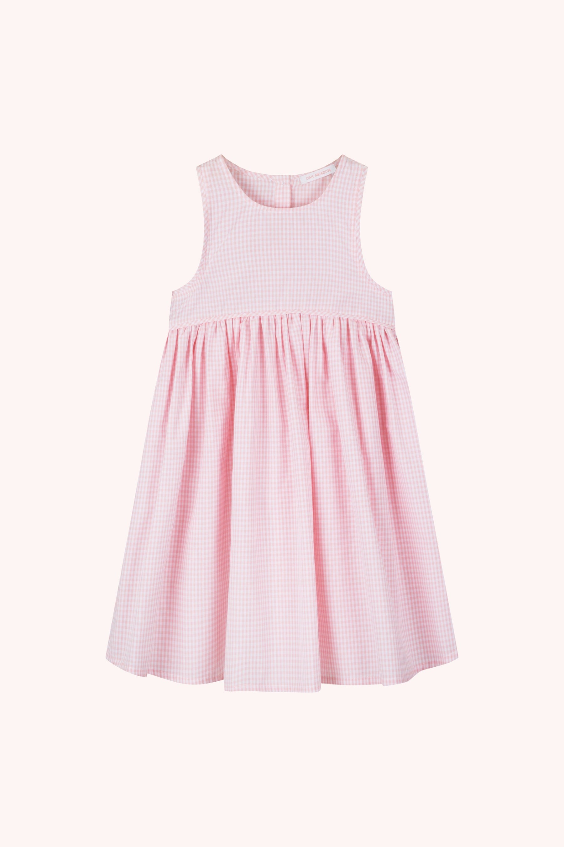 Bella Lou Dress in Baby Pink Gingham ~ Oak Meadow Kids