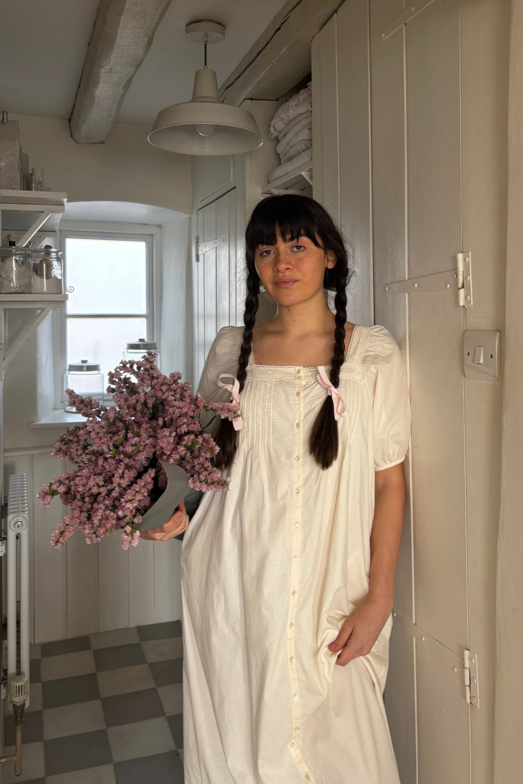 Mila Dress in Antique Cream