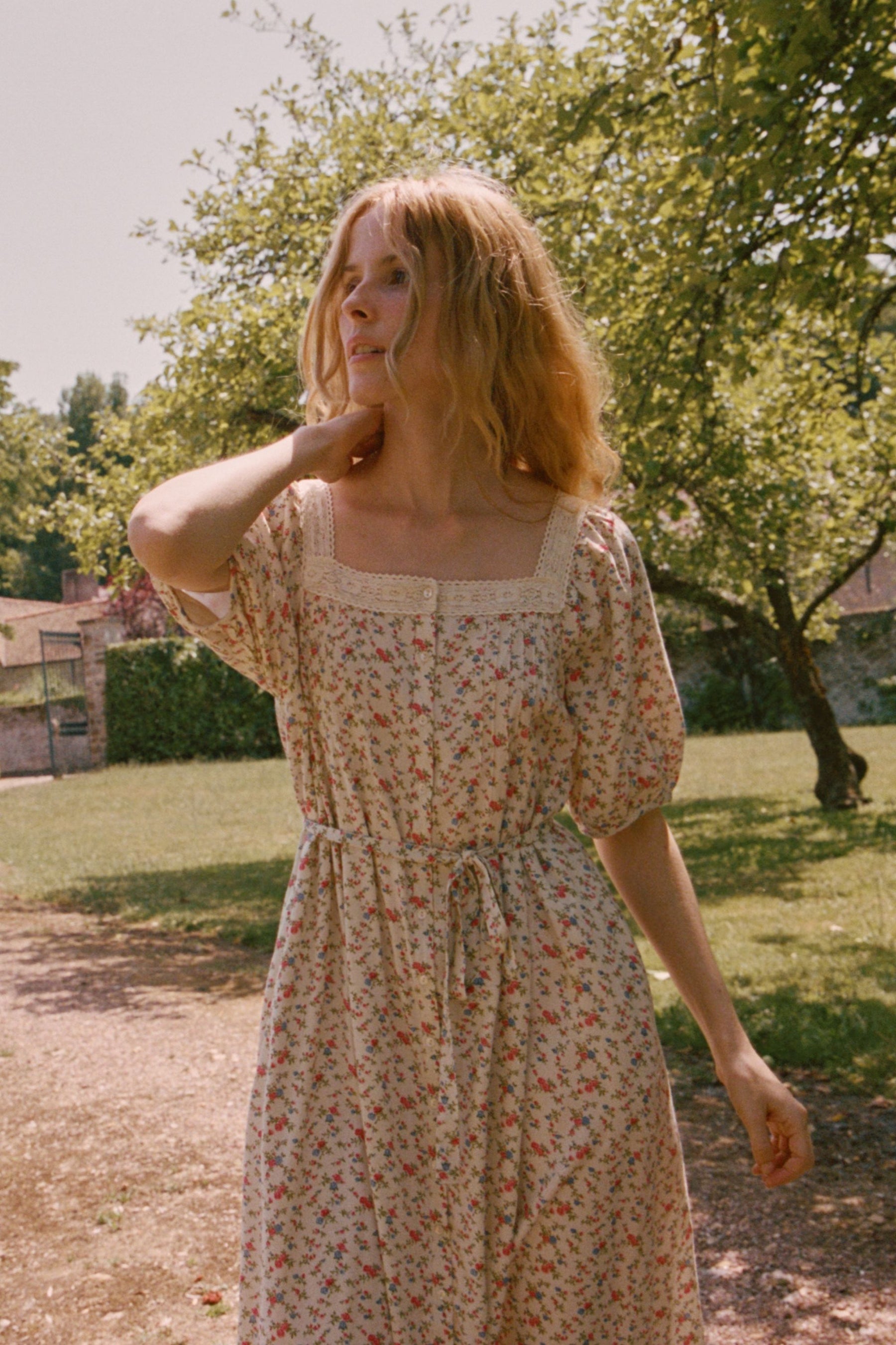 Mila Midi Dress in Henri Vine