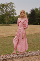 Alina Wrap Dress in Millie Rose