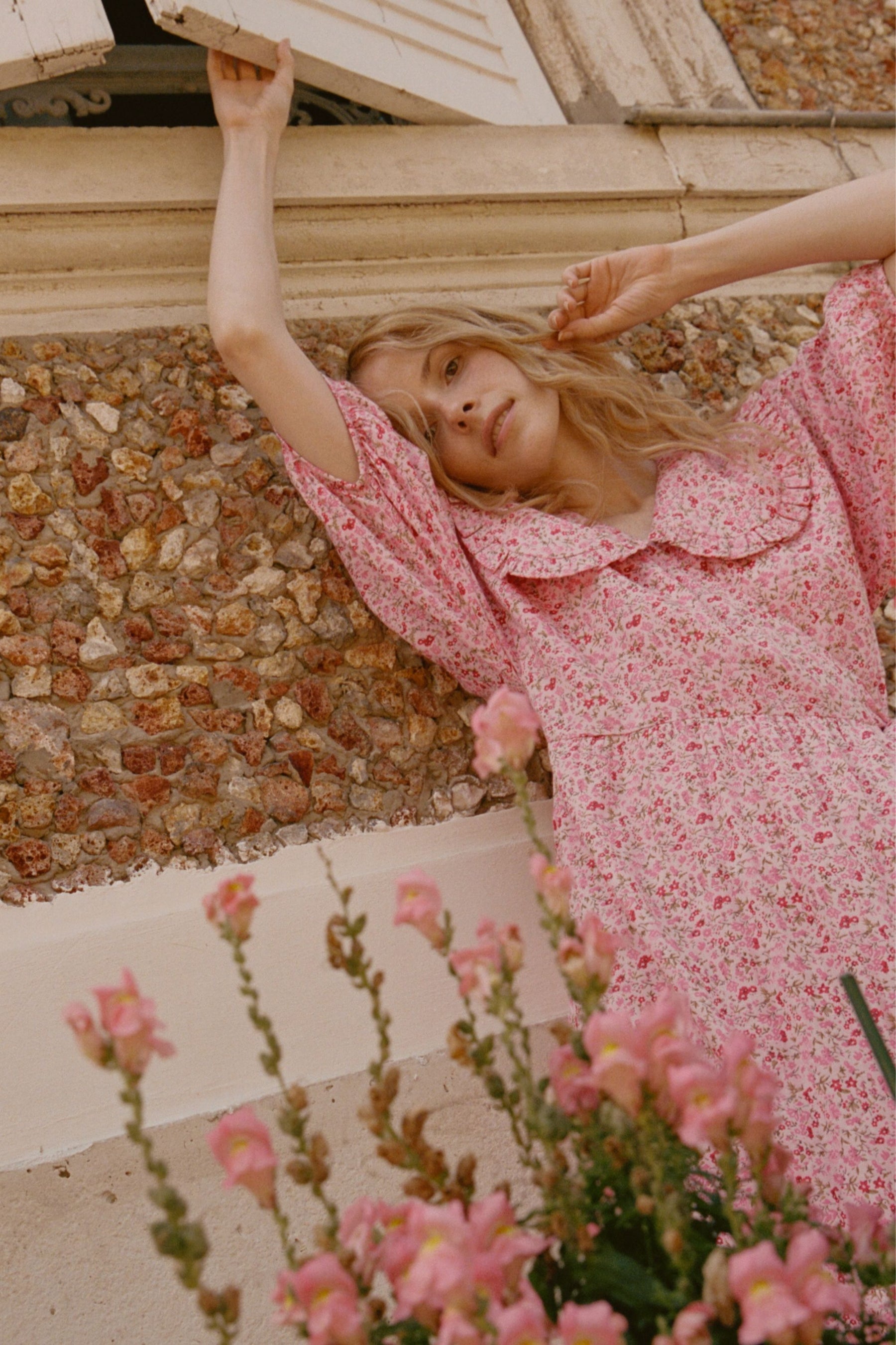 Alina Wrap Dress in Millie Rose