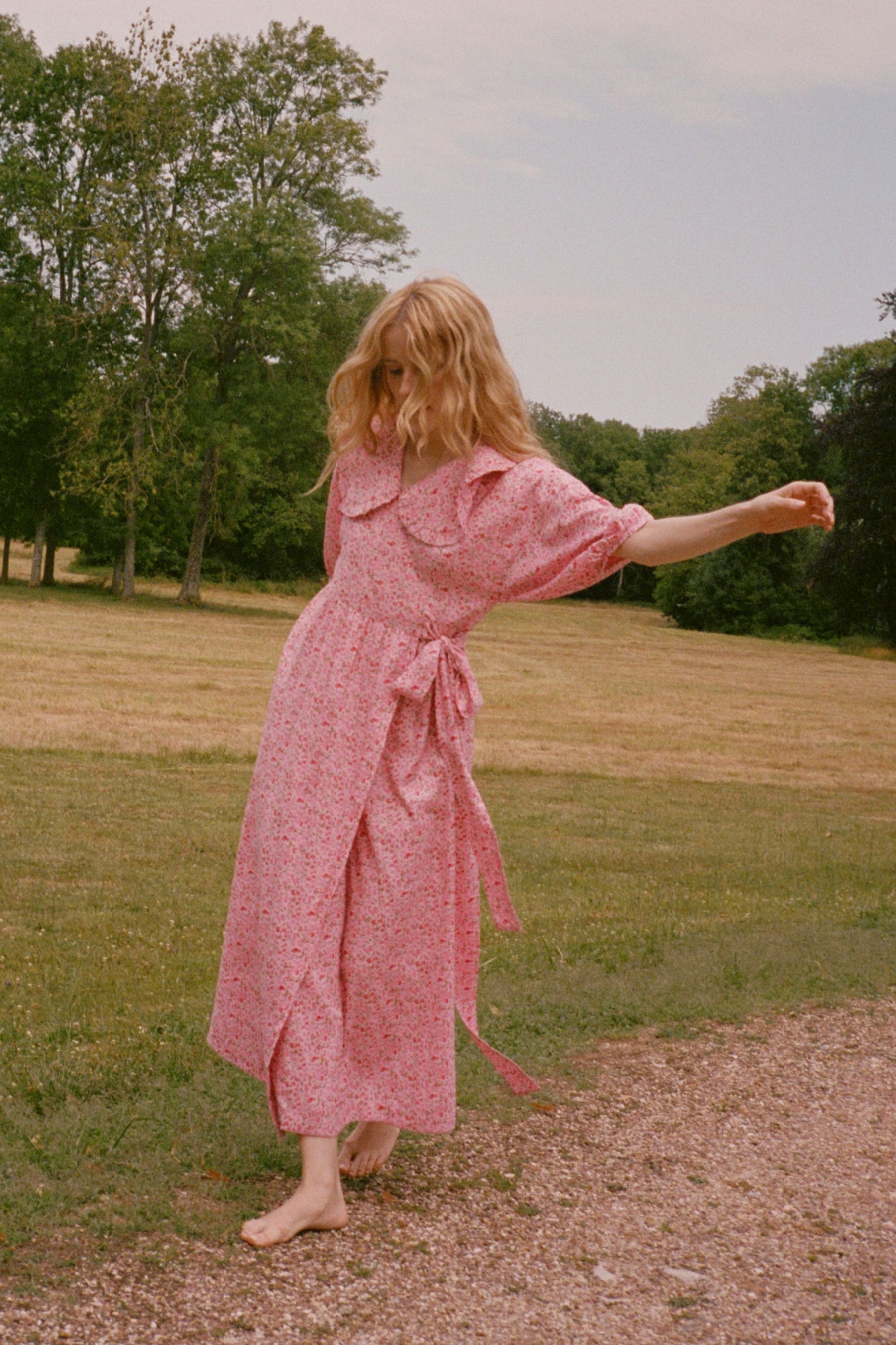 Alina Wrap Dress in Millie Rose