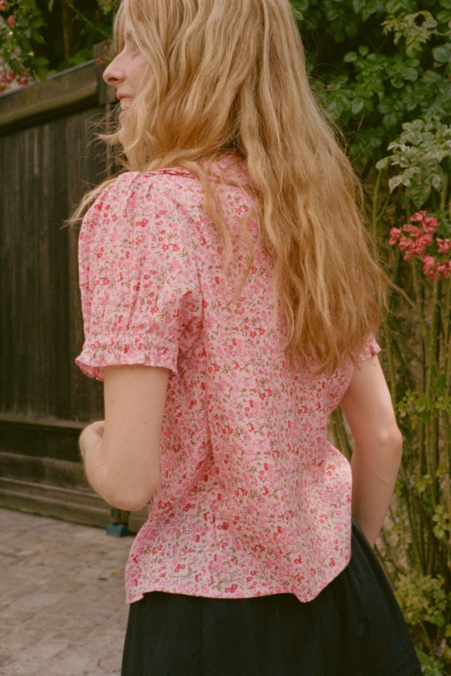 Billie Blouse in Millie Rose