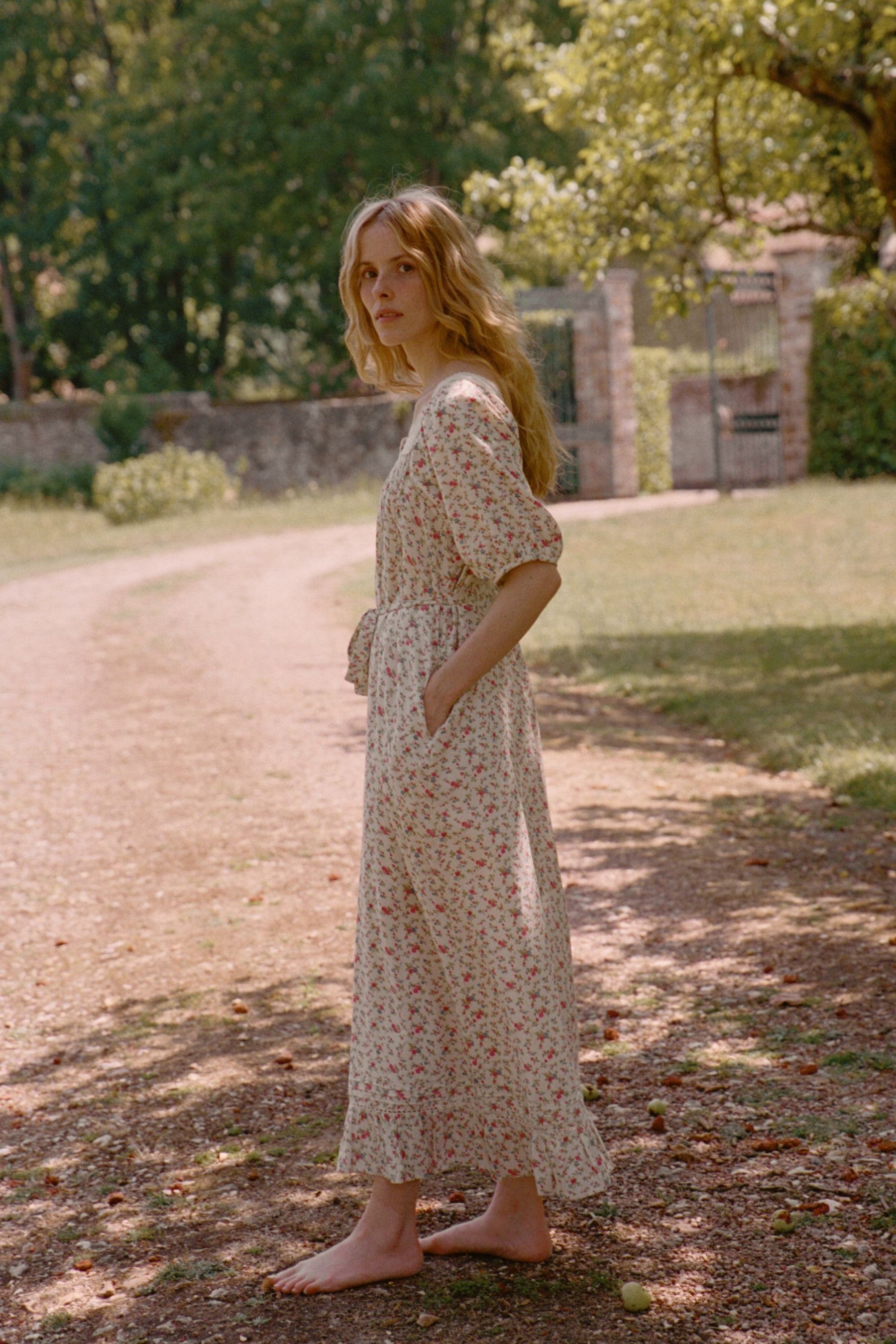 Mila Midi Dress in Henri Vine