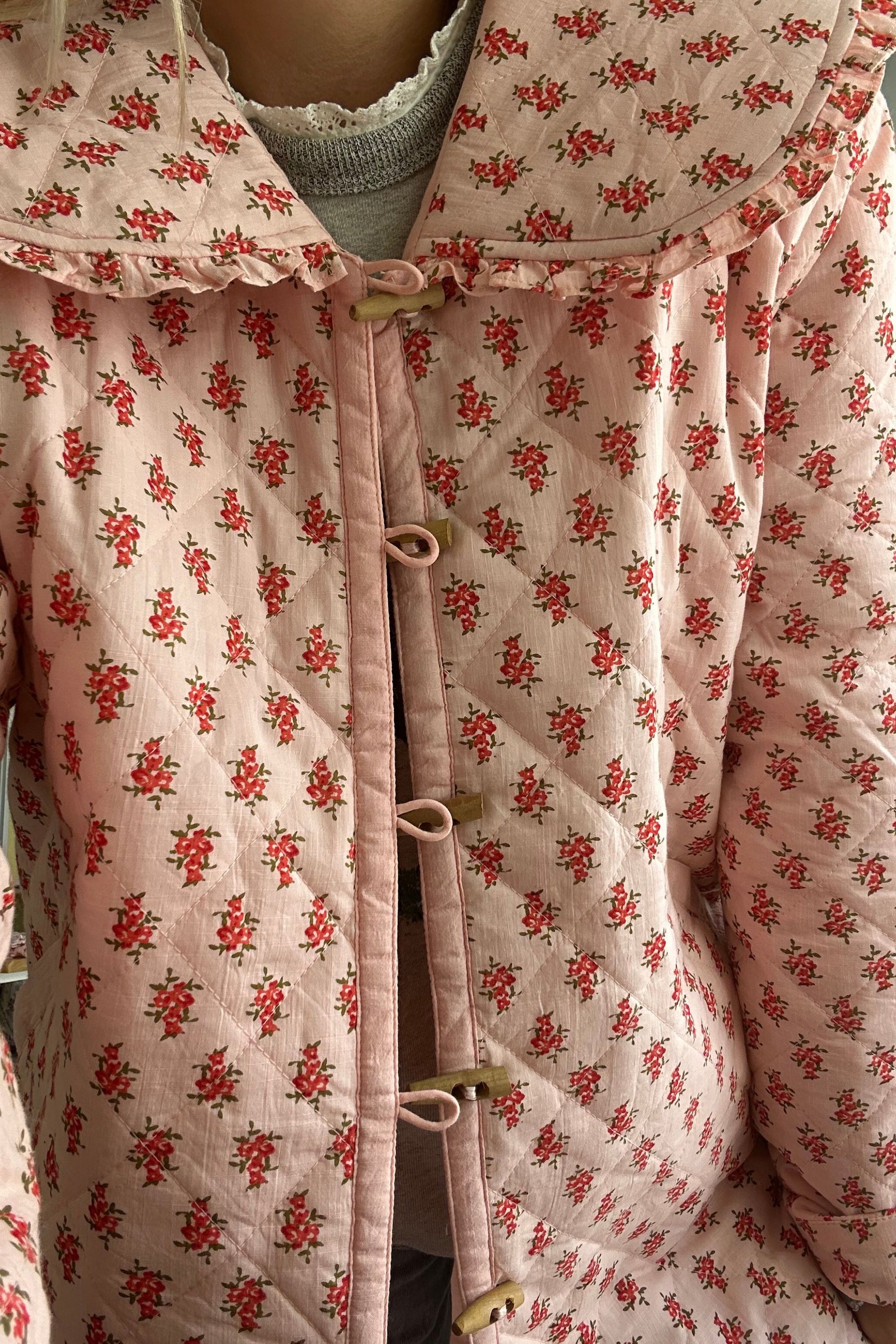 Montana Quilted Jacket in Strawberry Thistle