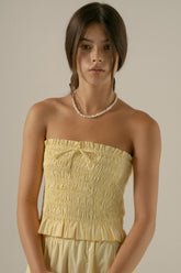 Valli Boob Tube in Buttercup Yellow