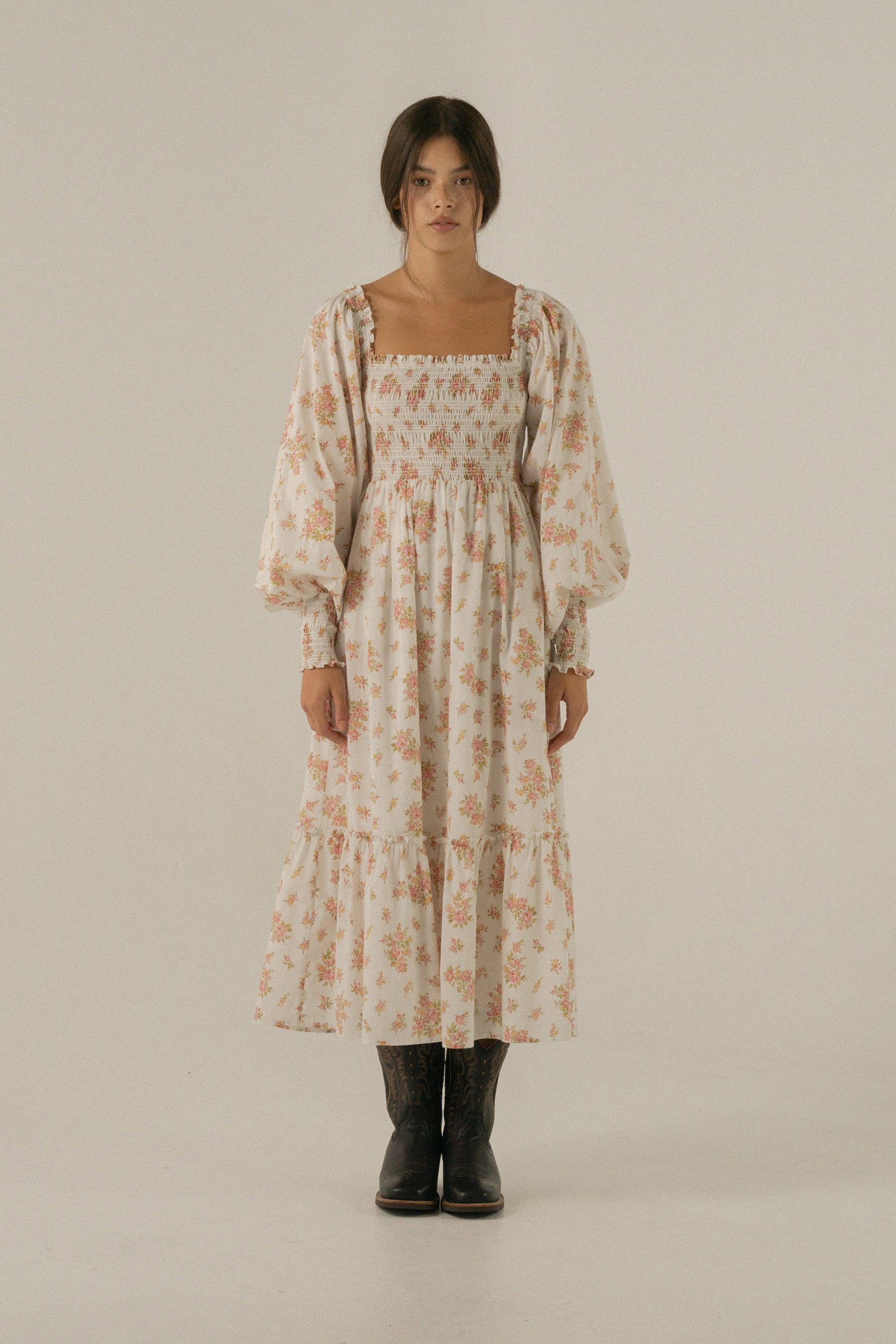 Jane Dress in Della Floral Blush
