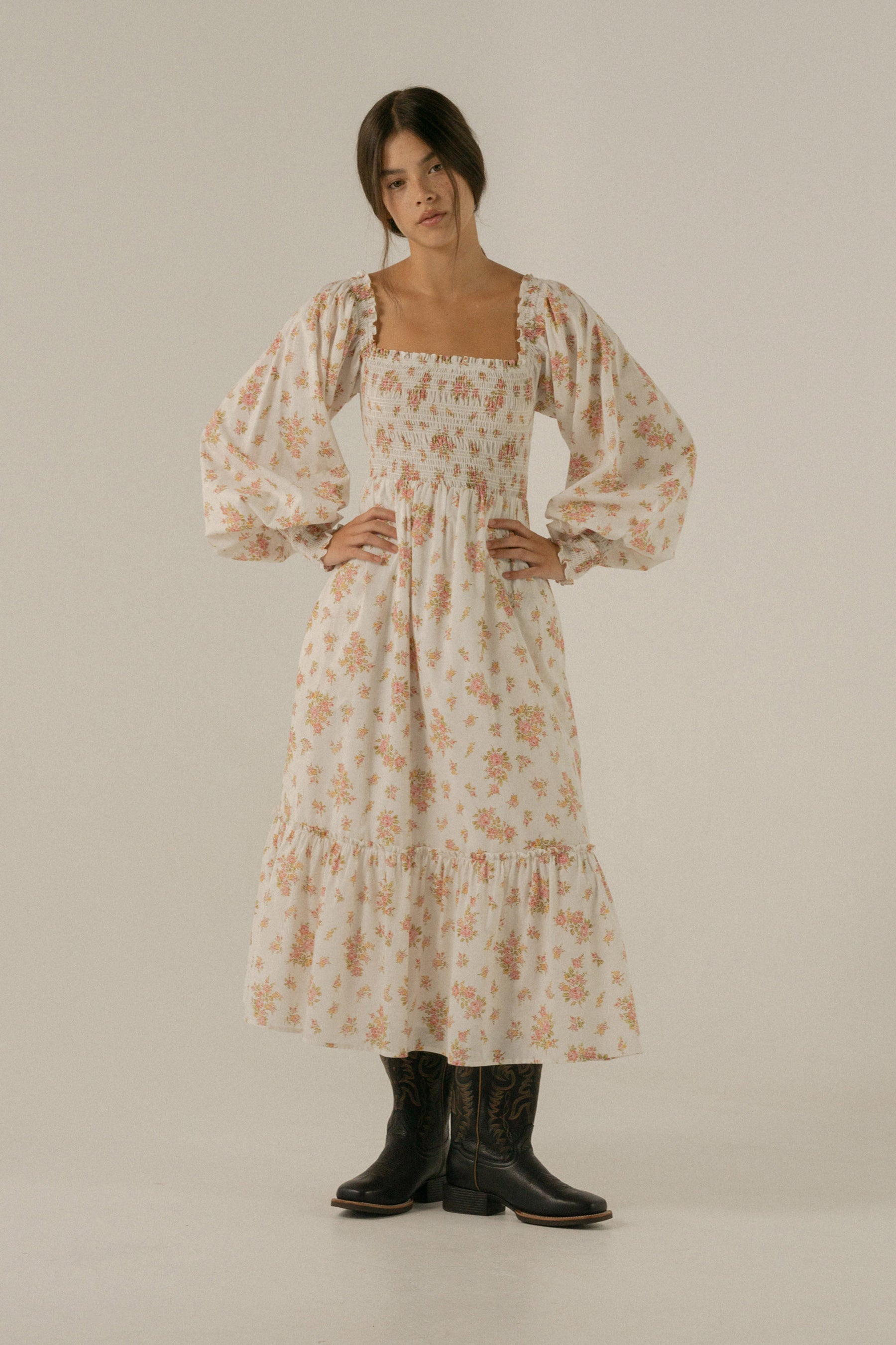 Jane Dress in Della Floral Blush