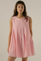 Romi Shift Dress in Juni Rose Pinstripe