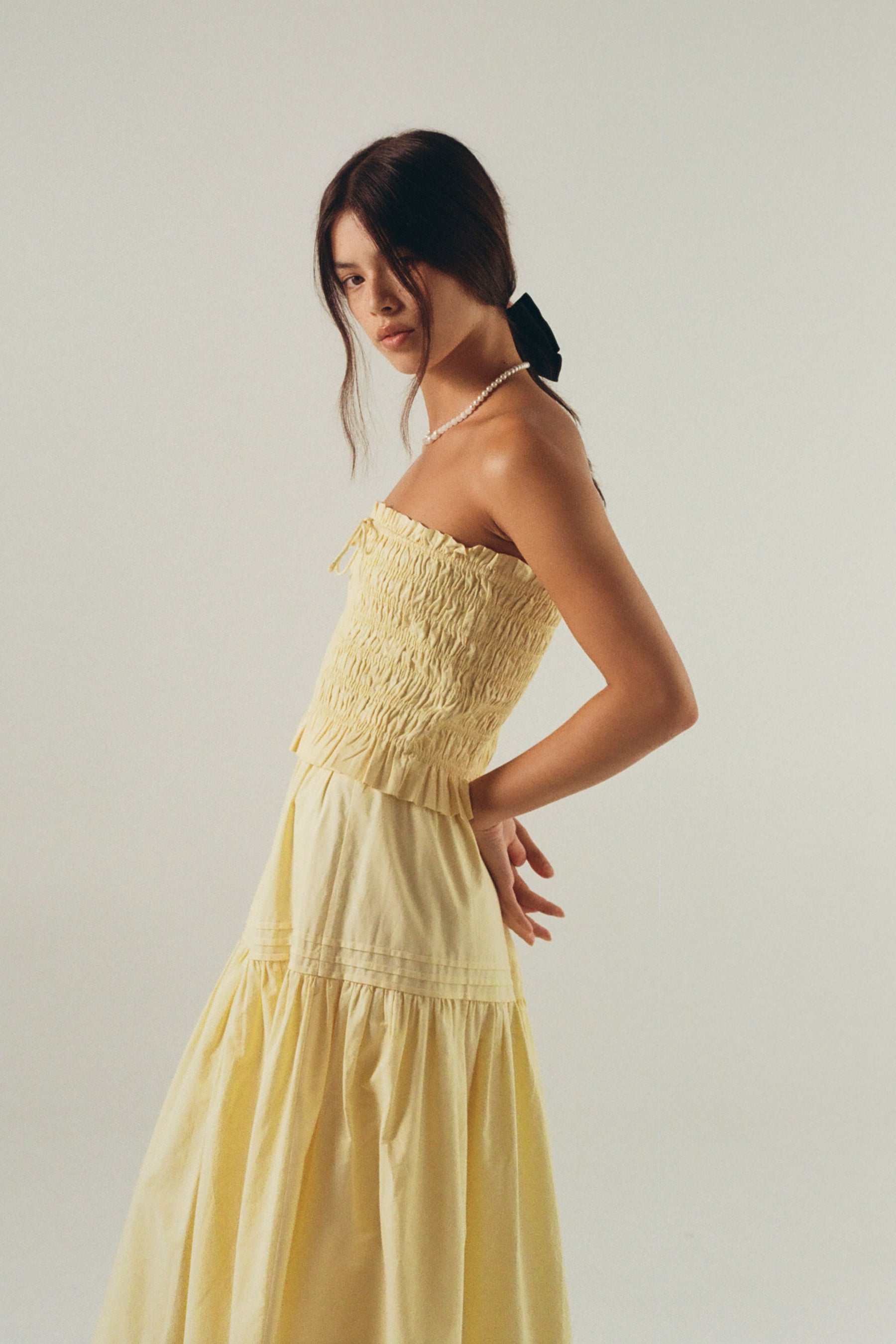 Valli Boob Tube in Buttercup Yellow