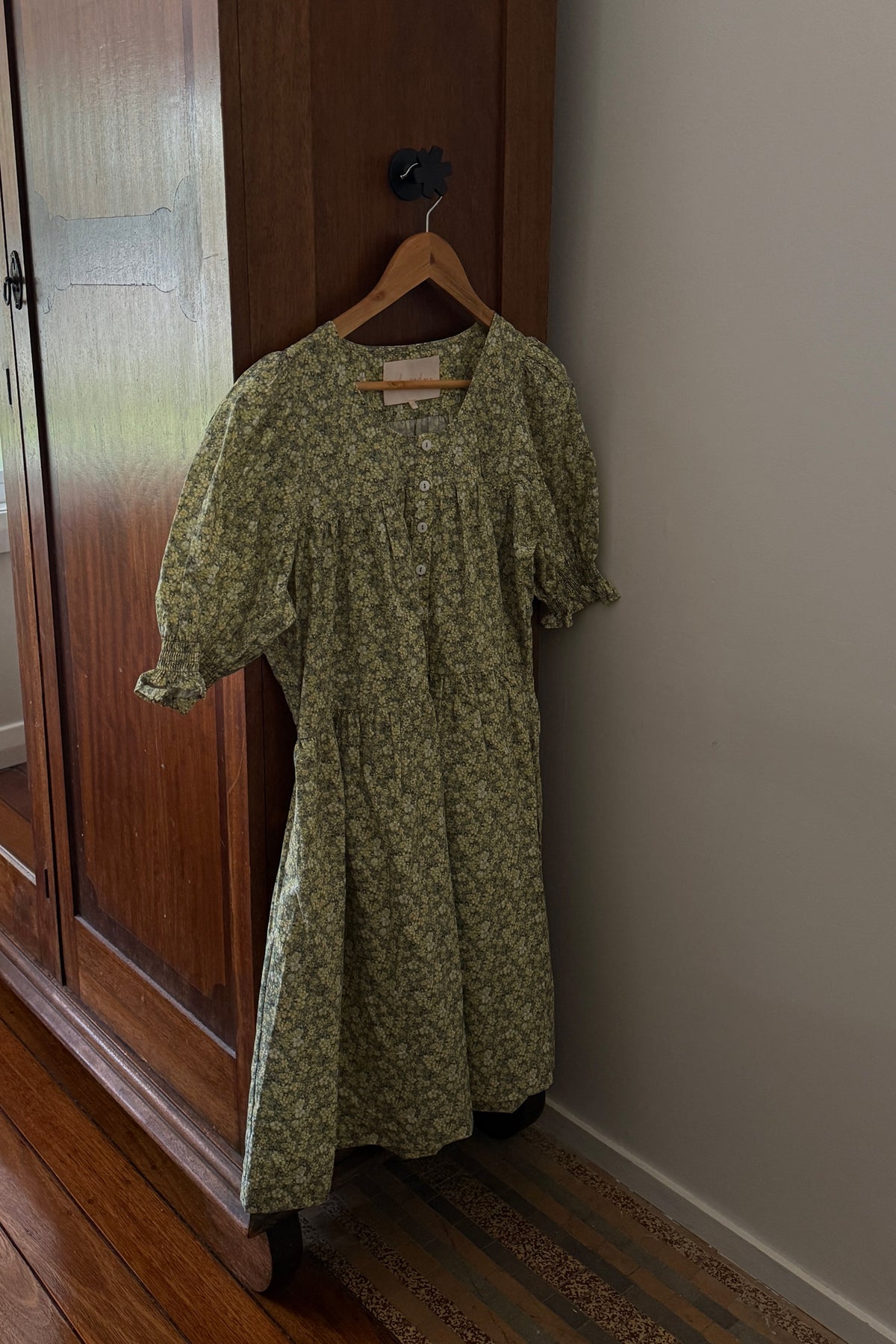 Holly Mini Dress in Garden Green