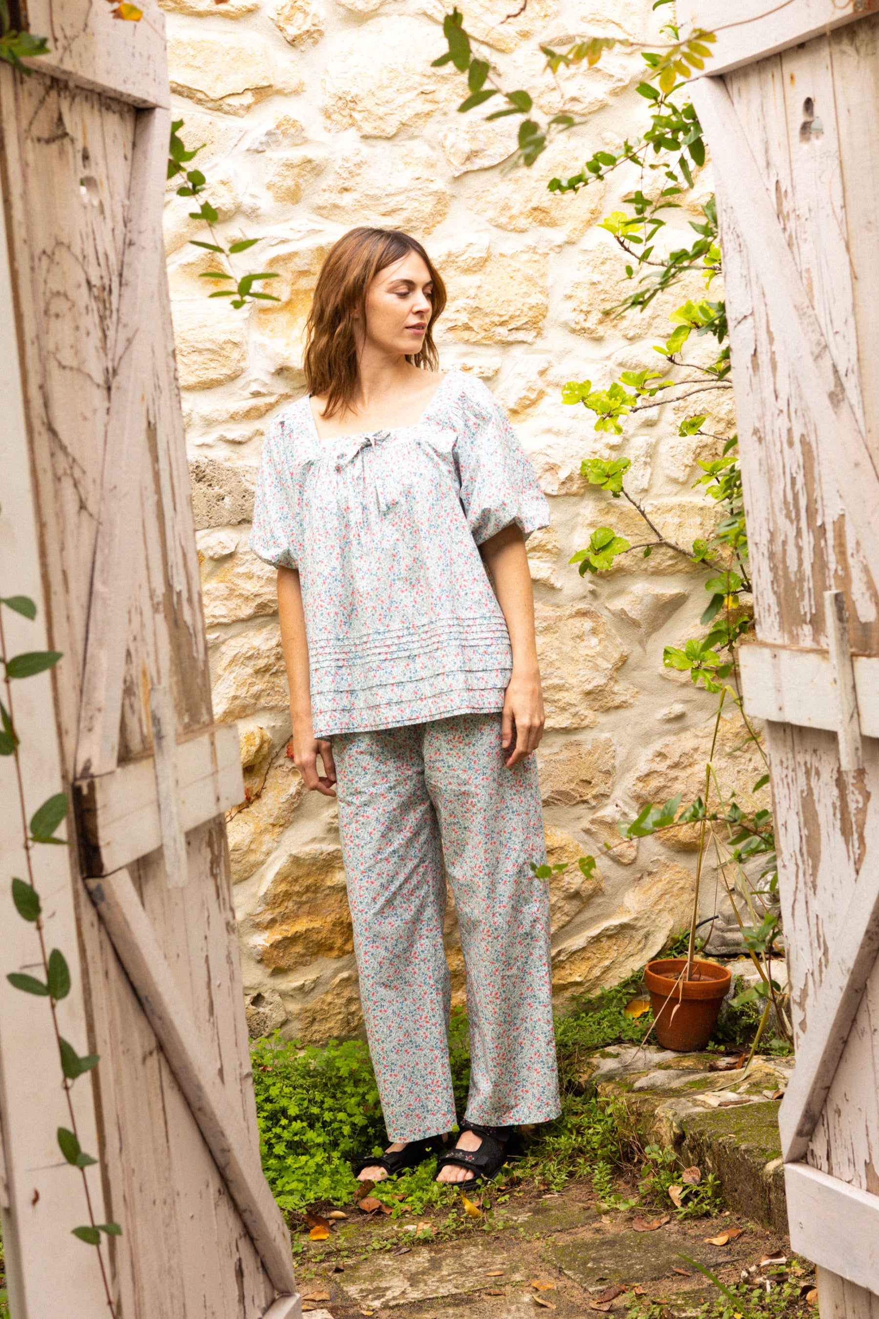 Luka Pant in Cornflower Meadow