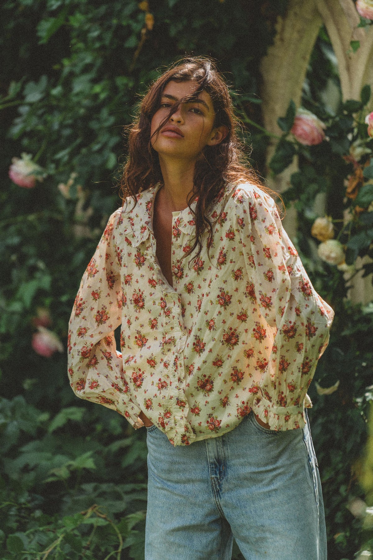 Billie Long Sleeve Blouse in Farmhouse Bloom