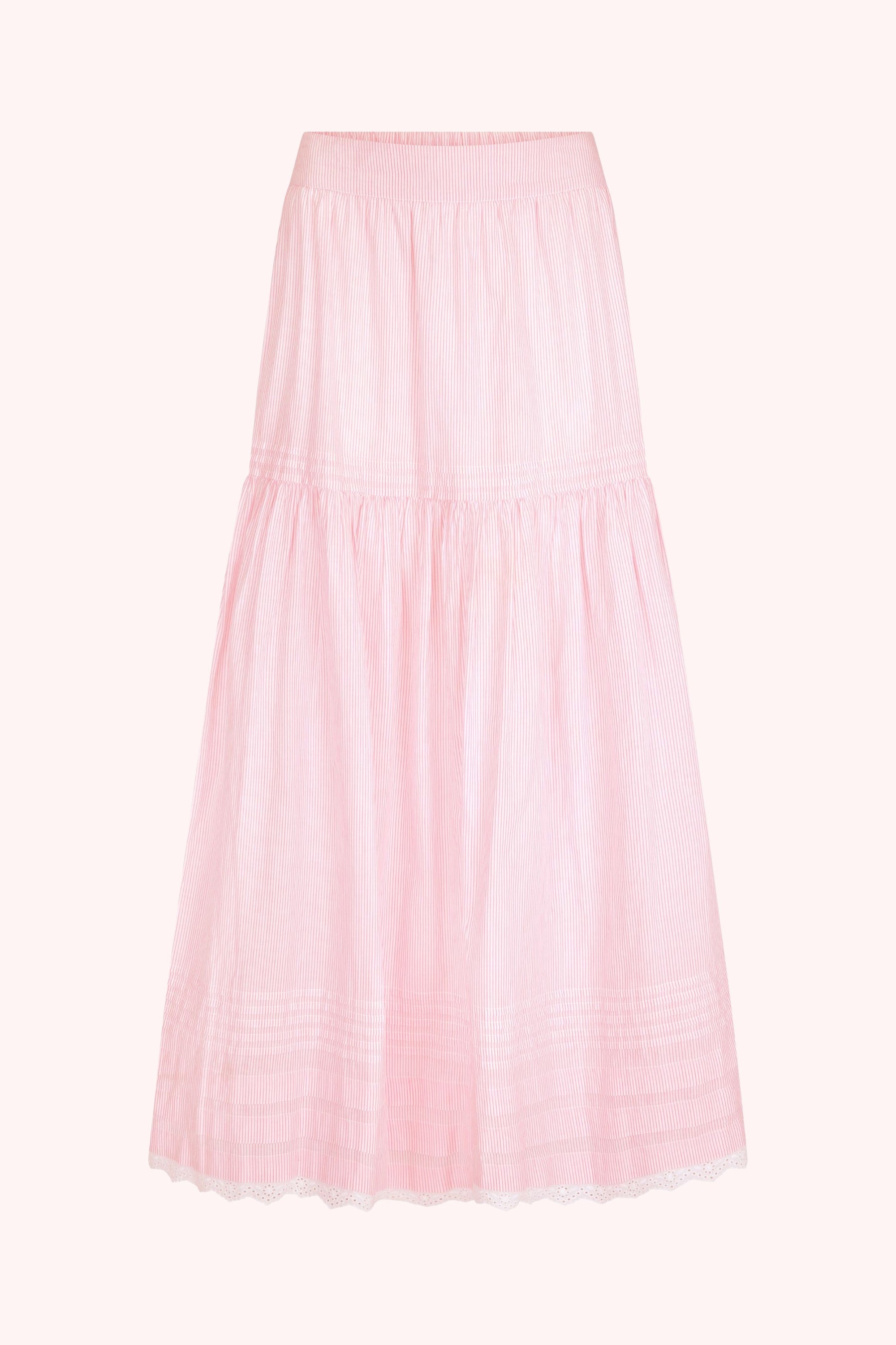 Yuri Skirt in Rosewater Stripe
