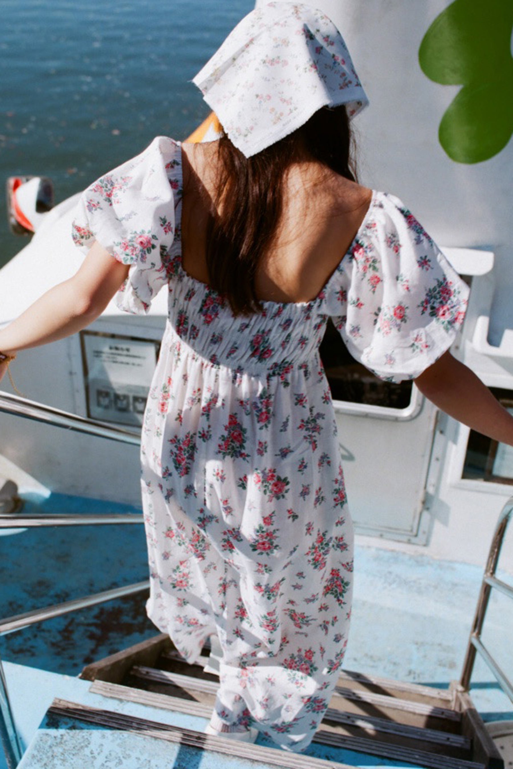 Ella Midi Dress in Ivy Lilac Garden