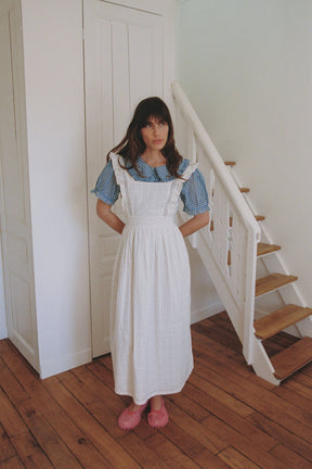Sadie Pinafore Dress in Vintage Creme ~ Bespoke design