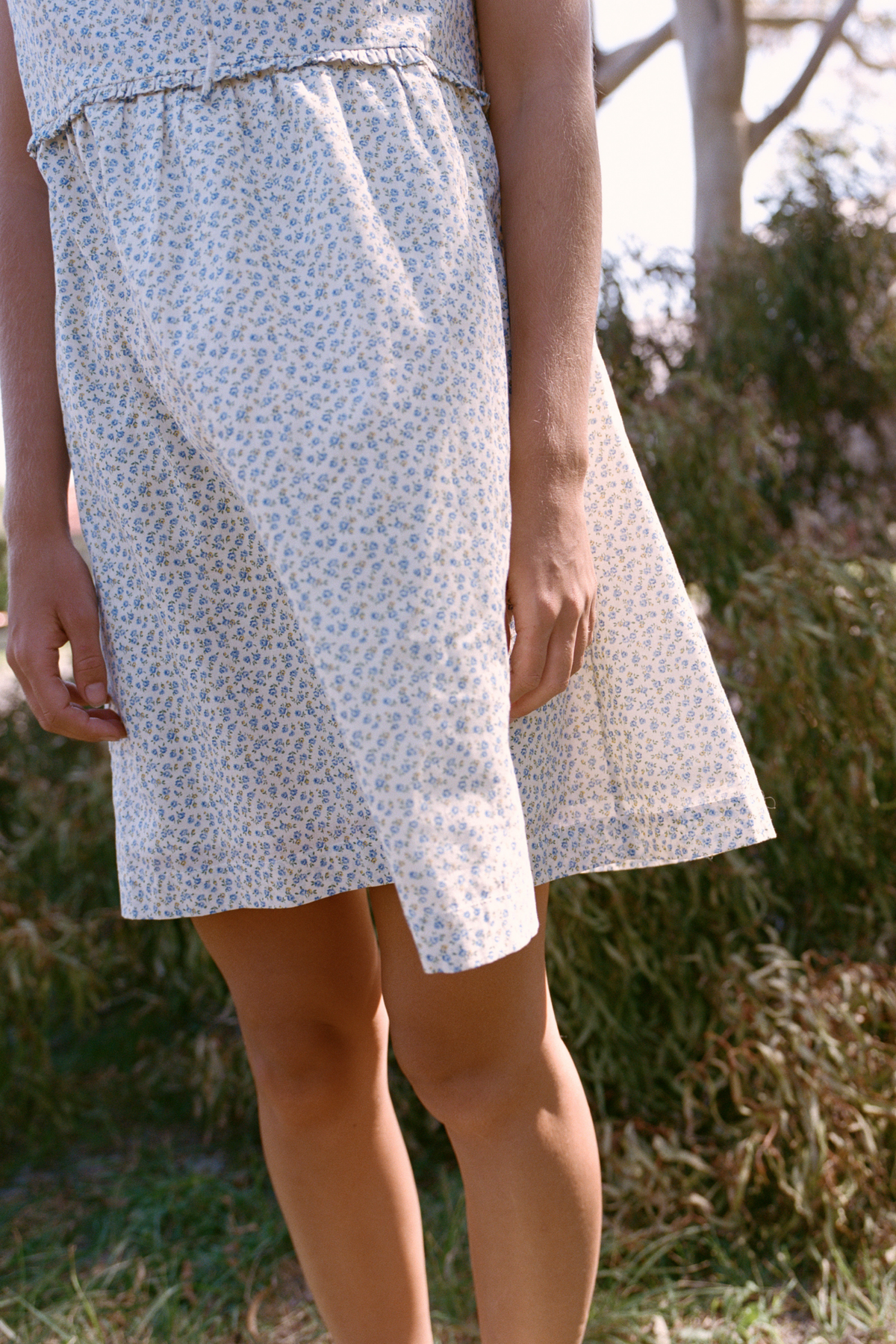 Meadow Mini Dress In Blue Ivy