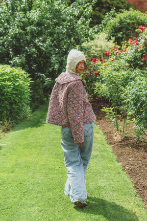 Margot Quilted Jacket in Midnight Garden