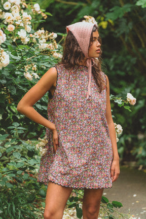 Romi Shift Dress in Midnight Garden
