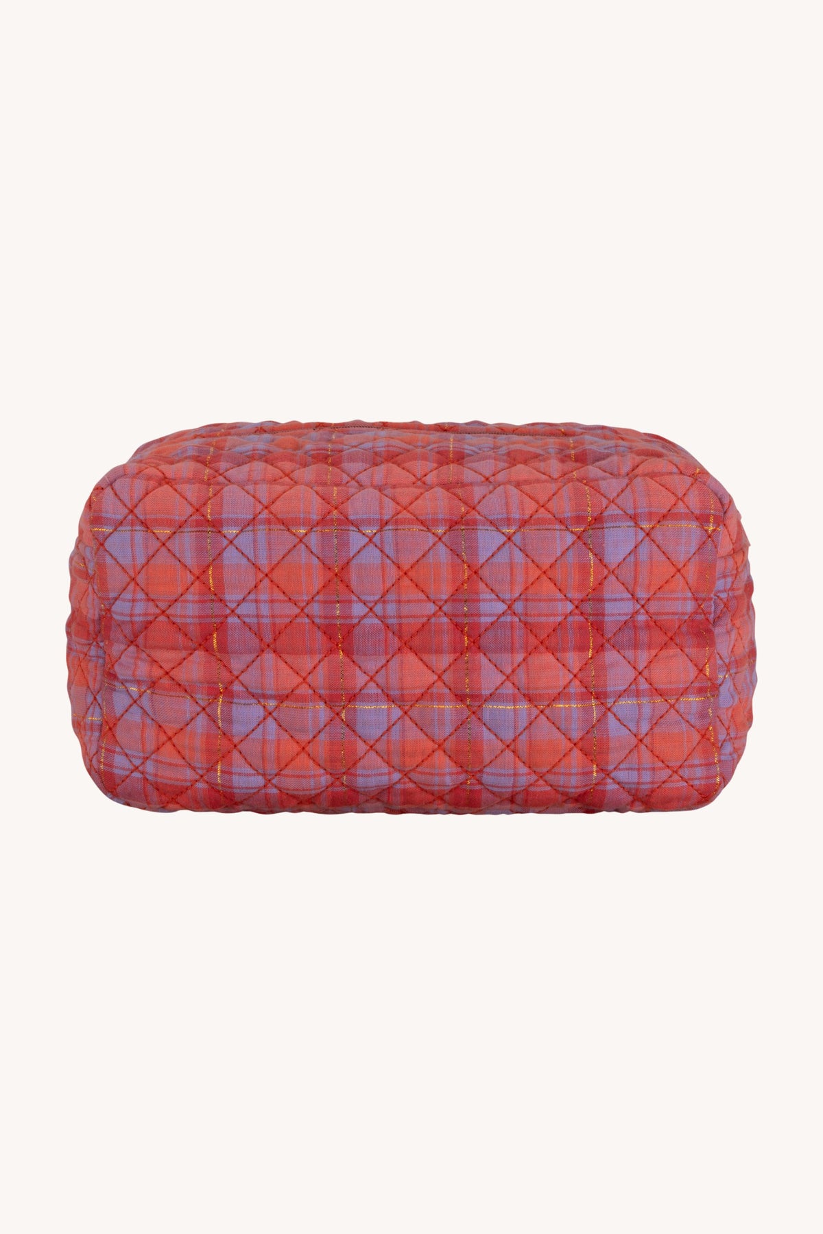 Quilted Makeup Bag in Dusk Plaid