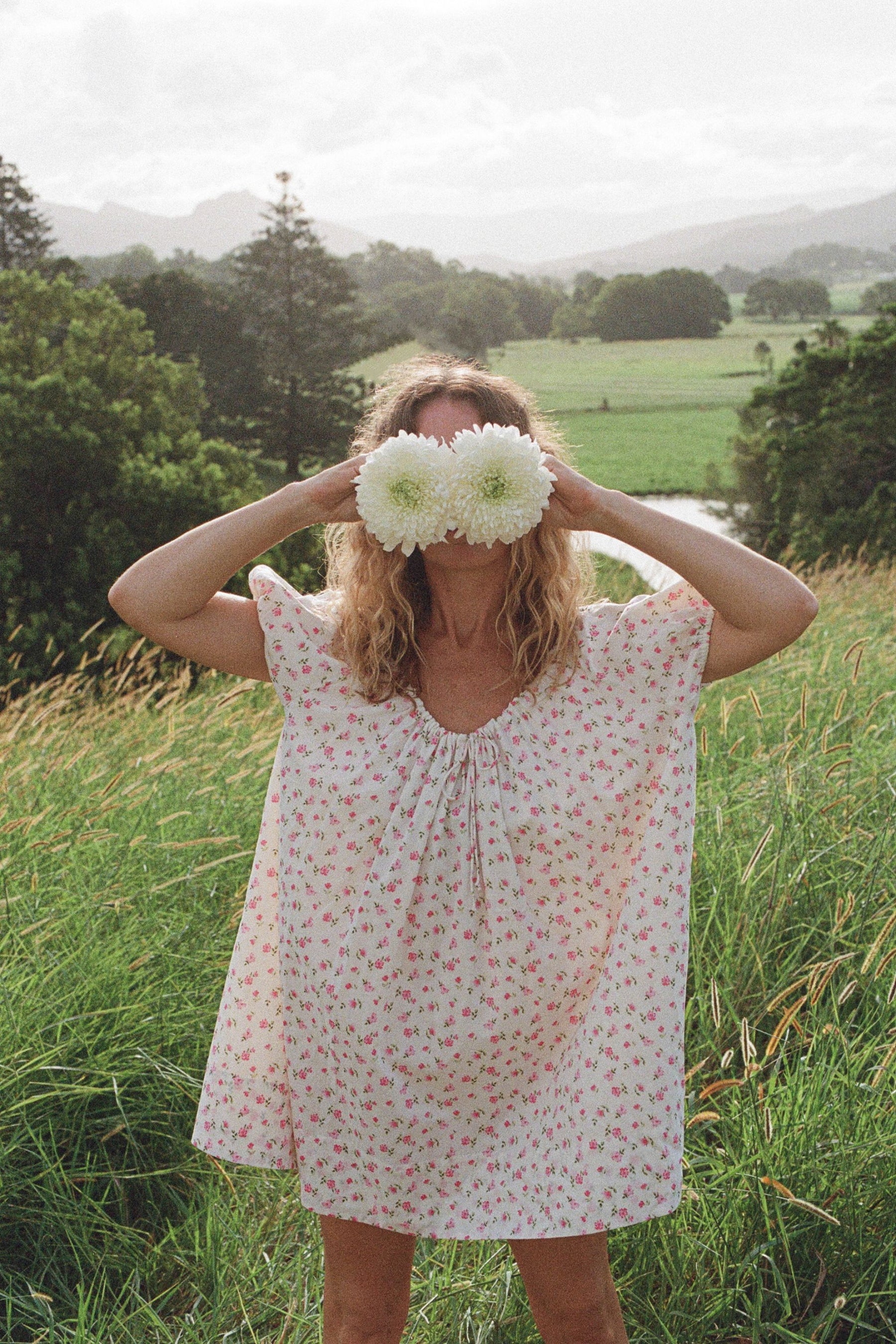 Everyday Drawcord Dress in Rose Bloom