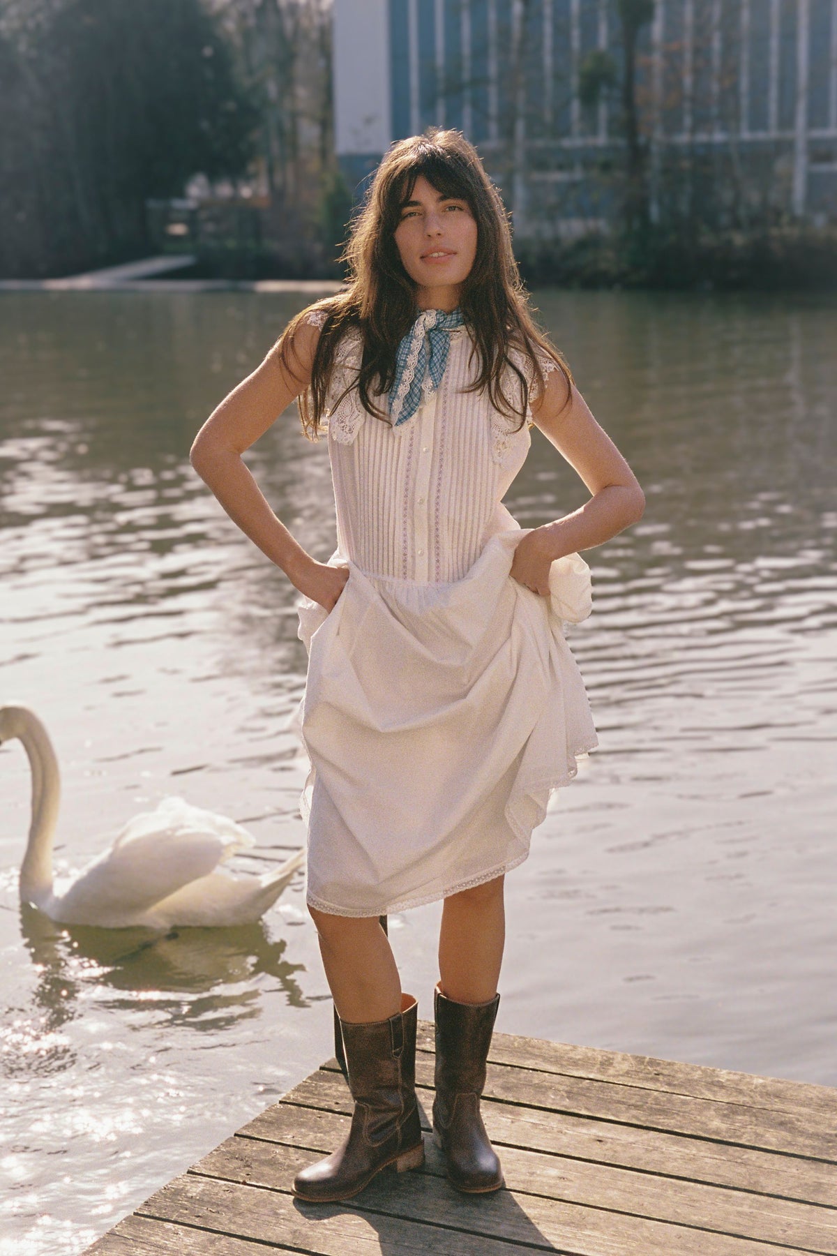 The Annabelle dress in French White ~ Bespoke Design