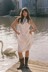 The Annabelle dress in French White ~ Bespoke Design