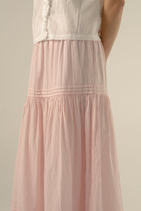 Yuri Skirt in Rosewater Stripe