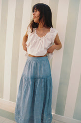 Yuri Skirt in Livia Blue Gingham