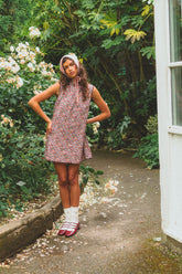Romi Shift Dress in Midnight Garden