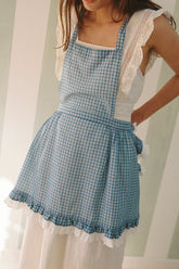 House Apron in Livia Blue Gingham ~ Limited edition