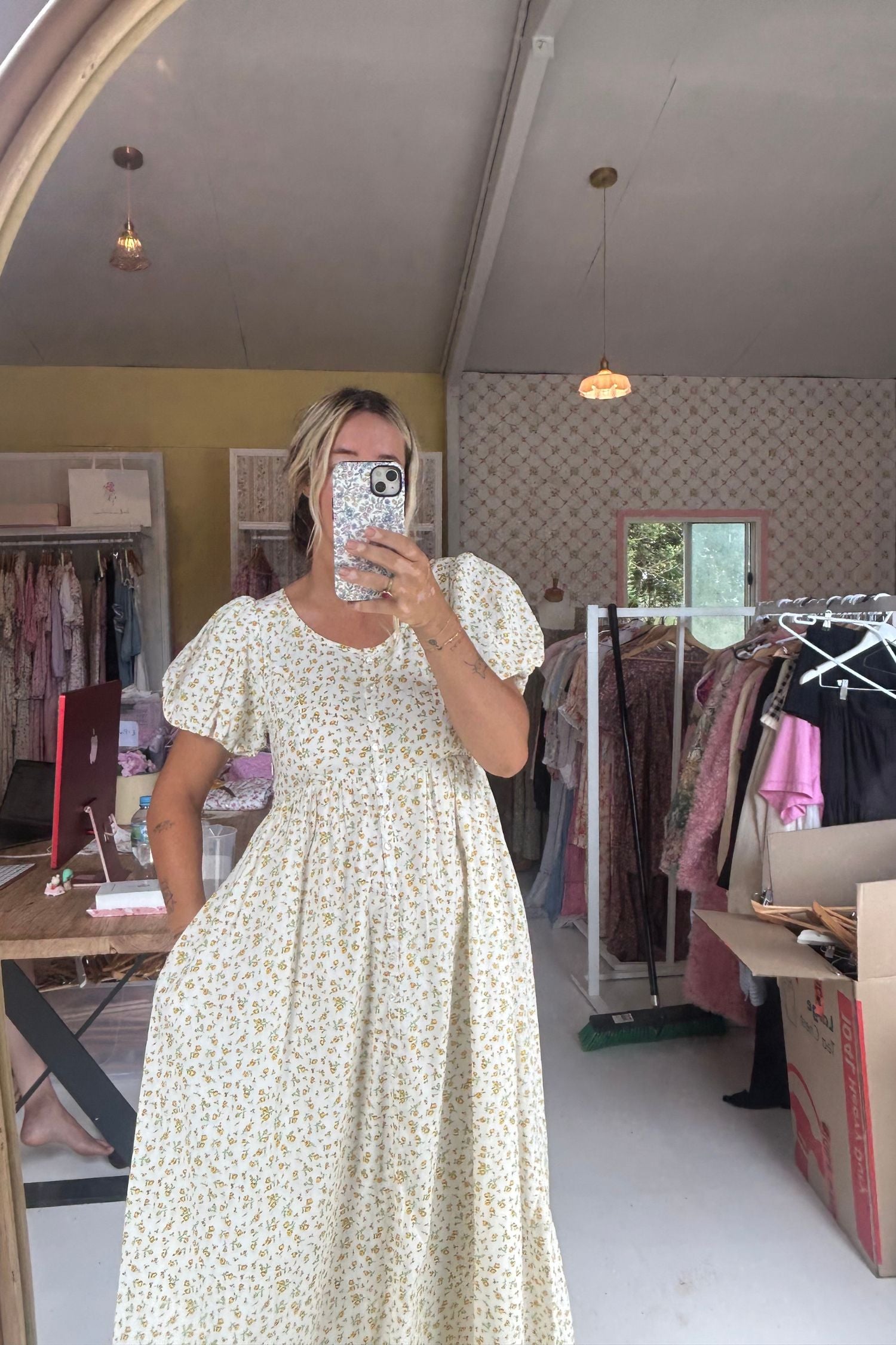 Lacey Midi Dress in Sweet Tulip