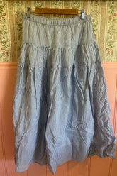 Midi Skirt in Bluebell Stripe