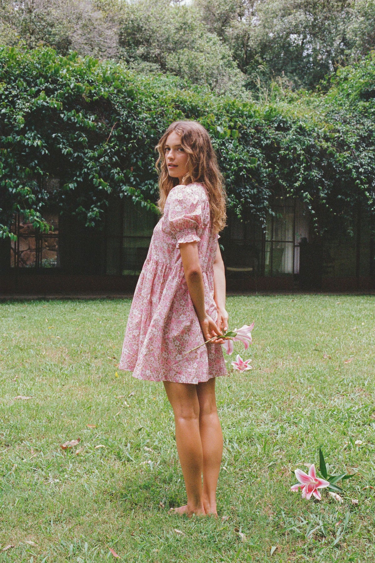 Holly Mini Dress in Rosewood Floral