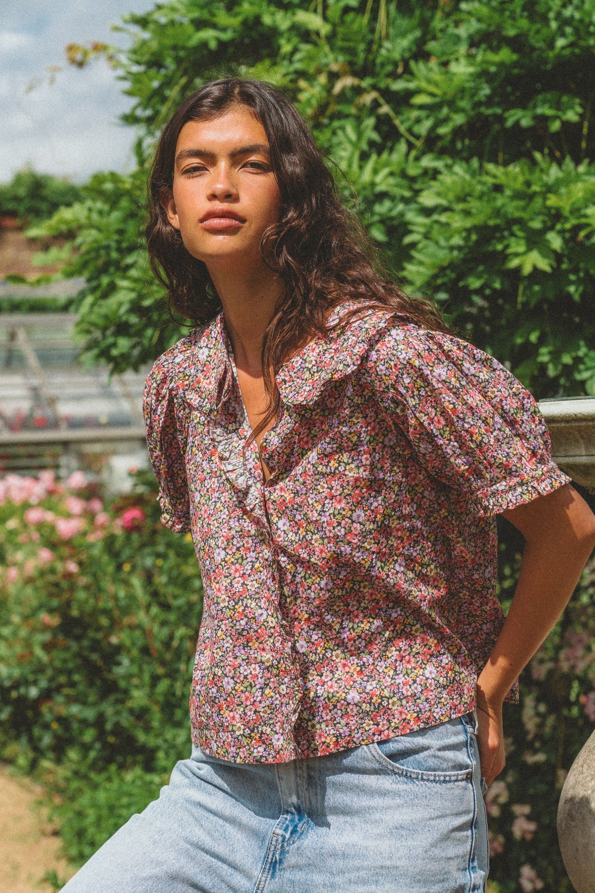 Billie Blouse in Midnight Garden