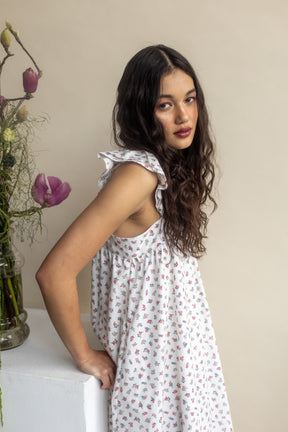 Frill Tea Dress in Mae flower