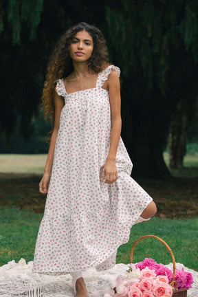 Frill Tea Dress in Mae flower