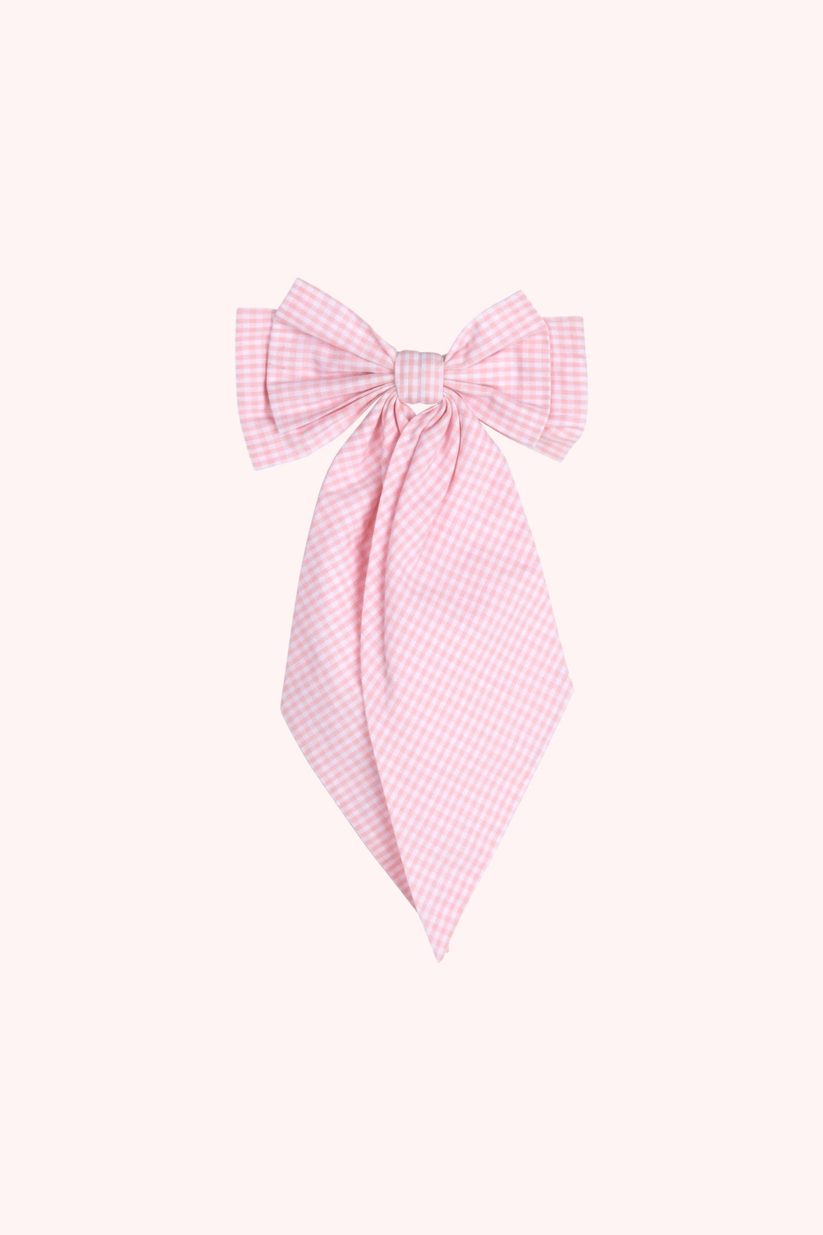 Oak Meadow Big Bow in Baby Pink Gingham
