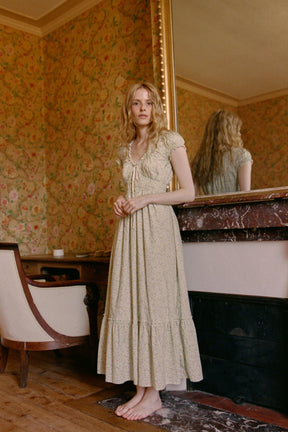 Halle Midi Dress in Apple Florette